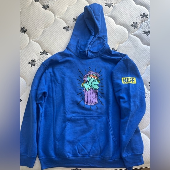 Blue men’s cookie monster hoodie - Picture 1 of 5